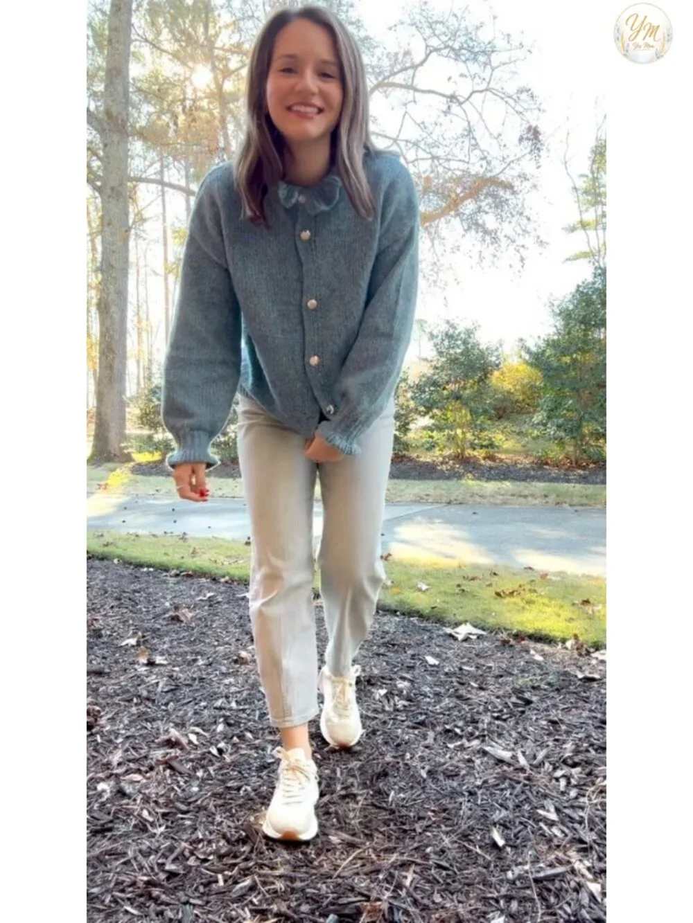Womens Ruffle Cardigan Oversized Button Up Ribbed Knit Open Front Long Sleeve